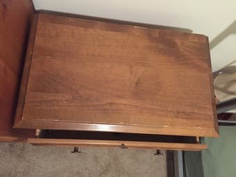 Wooden Desk and Night Stand - $10/each Obo 2
