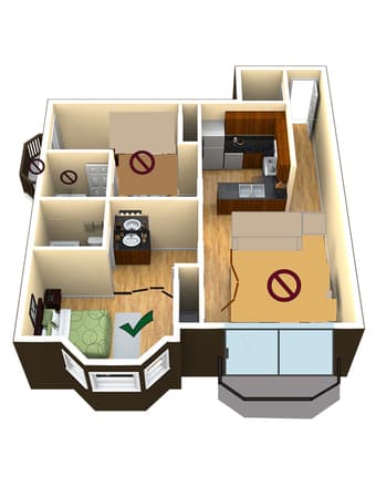 Sunny Room in 3BD/2BA Lower Nob Hill Apartment 2