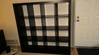 Black IKEA Kallax shelf 1