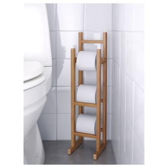Ikea Ragrund bamboo toilet roll stand 1