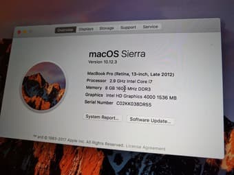 Macbook Pro 13" Retina Late 2012 for $650 OBO 2
