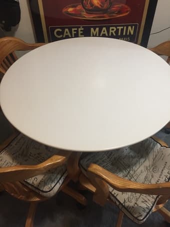 White marble top kitchen table 2