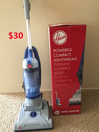 Poang chair $35, light $10, vacuum $30, table $5, chair $5 2