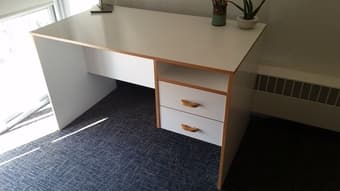 Desk for Sale! Big, White, Sturdy 3