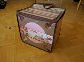 Skip Hop Playspot Interlocking Foam Tiles in Pink and Brown 1
