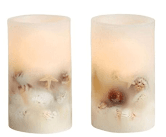 2 Large LED Candles 1
