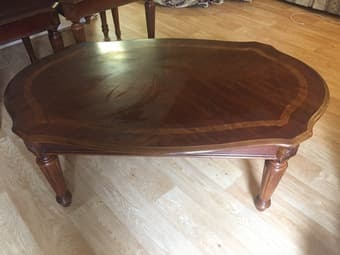 4 Pieces real wood table set 2