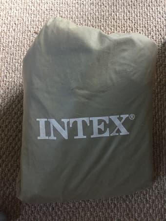 Intex full size blowup mattress with integrated pump 1