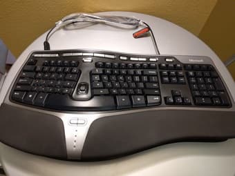 Insignia 19'' HDTV, Microsoft ergonomic keyboard, DVD player, printer 3