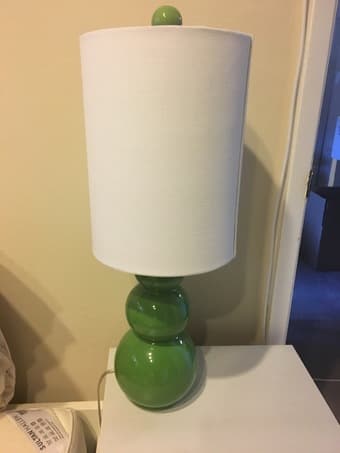 Green modern table lamps (2) 2