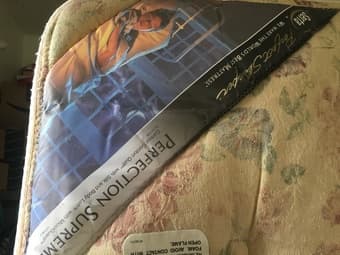 queen-sized mattress, box, mattress encasement 1