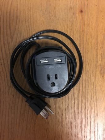 extension cable with 2 USB charging ports 1