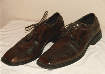 Macy's Alfani Mens Brown Leather Oxford Dress Shoe Sz 9M 2