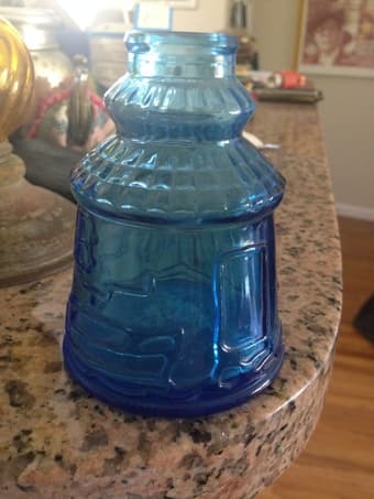 Vintage Blue Glass Collection - Set of 3 3