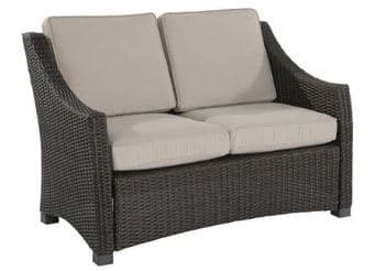 All-weather Outdoor Wicker Patio Loveseat - Like new! 1