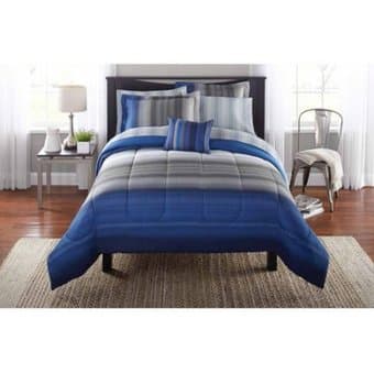 Queen Bedding, Full Bedding, and Grey Hanging Storage 1