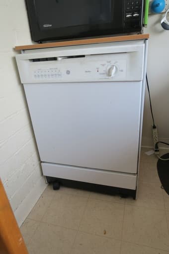 GE double door fridge/refrigerator & portable dishwasher 3