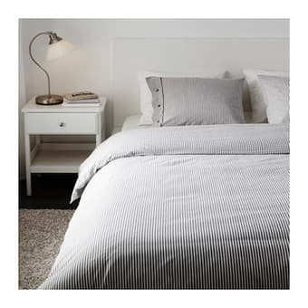 Full/Queen Grey Striped Bedding Set 2