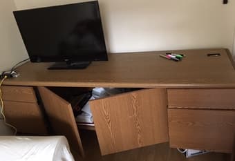 Amazing 3-in-1 Space-Saver: Desk+ Drawers+ Storage Cabinets 1
