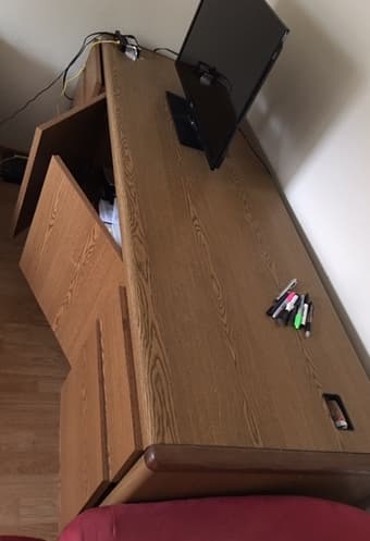 Amazing 3-in-1 Space-Saver: Desk+ Drawers+ Storage Cabinets 2