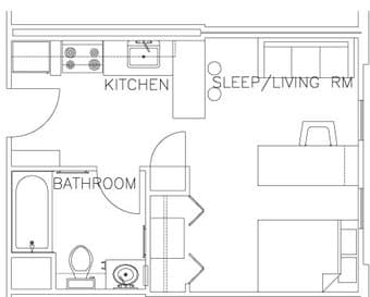 Studio 2 On Campus Sublet June - August 1
