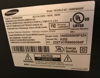 Samsung 50" HDTV, 2011 6000 series, 1080p LED with DVD player 3