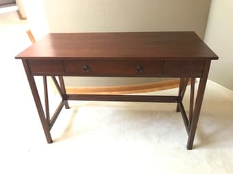Beautiful, lightweight writing desk:  Oh! Tizano Antique Tobacco Brown 1
