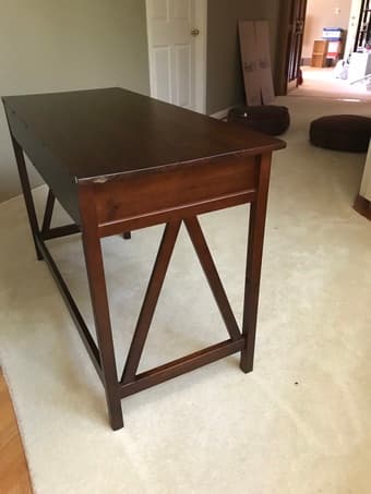 Beautiful, lightweight writing desk:  Oh! Tizano Antique Tobacco Brown 2