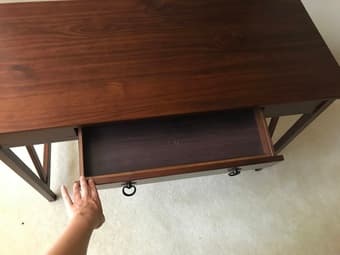 Beautiful, lightweight writing desk:  Oh! Tizano Antique Tobacco Brown 3