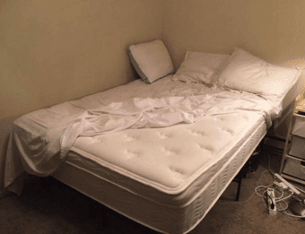 Full size mattress and foldable frame set 1