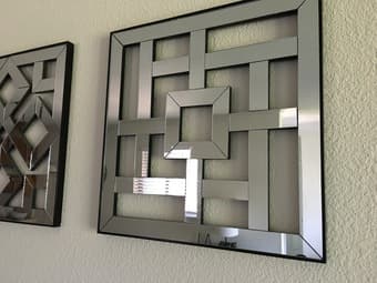 Four unique and beautiful wall mirrors with square cutouts 3