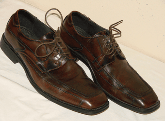 Alfani Mens Brown Leather Oxford Dress Shoe Sz 9M - $10 1