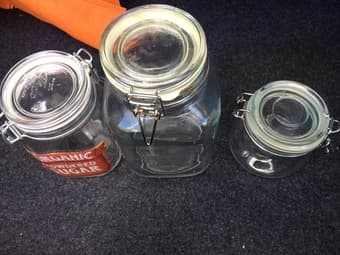 3 Hermetic Glass Jars 1