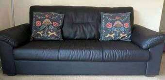 IKEA Knislinge Faux leather Couch (Black) 1