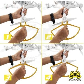 PROPELLERS GUARDS (WHITE) EASY SNAP ON/OFF FOR DJI PHANTOM 3 / NEW 3