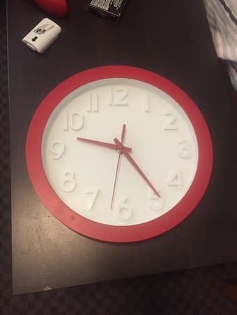 Red wall clock 1
