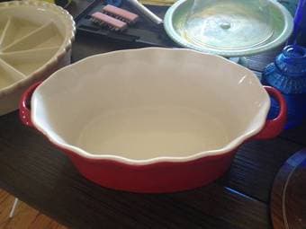 Ceramic Red Loaf Pan - Like New! 1