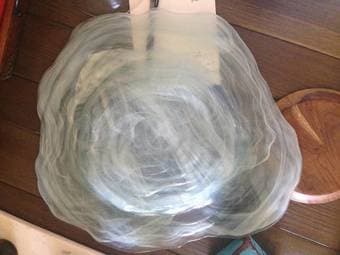 Handmade Blue Glass Large Serving Tray - beautiful! 1