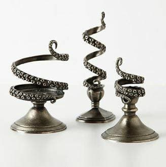 Anthropologie Octopus Coil Brass Candle Holders - Set of 3 1