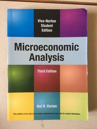 Microeconomic Analysis- Hal R Varian 1