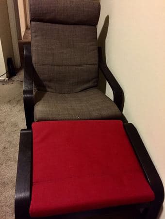 IKEA armchair and Ottoman 1