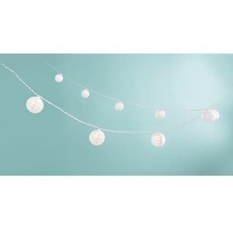 LIKE NEW Pair of Paper Orb String Lights 1