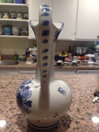 Beautiful Dutch Blue White Handpainted Small Pitcher / Vase 3