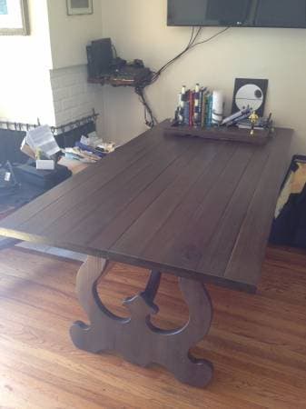 Rustic Wood Dining Table - Rectangular - Great Design / Farm Table 1