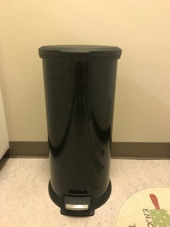 Trash can, shopping cart and stool 1