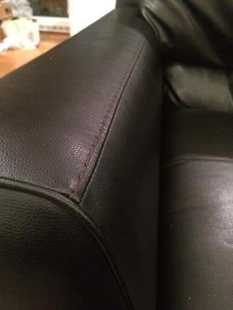 Bonded Leather Sofa and Ottoman 3