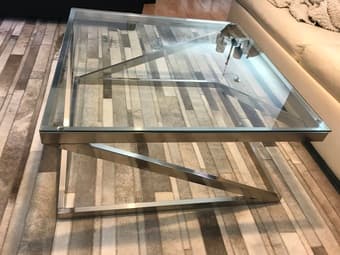 Modern Glass and Metal Coffee Table 2