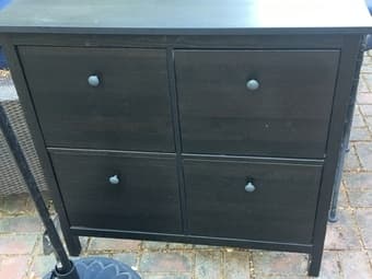 Ikea - 2 end tables/nightstands, 1 shoe cabinet. Email this week! 2