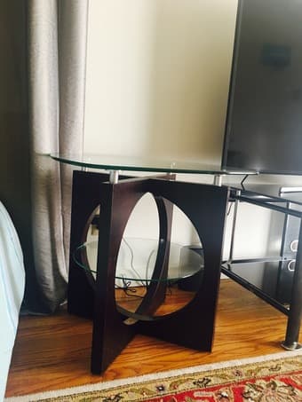 Ikea glass side table 1