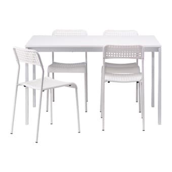 REDUCED PRICE - Table + 4 chairs, white - ALREADY ASSEMBLED! 1